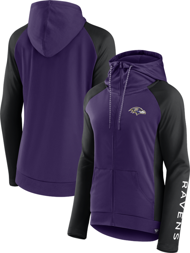 Ravens Women's Iconic Full Zip Hooded Jacket