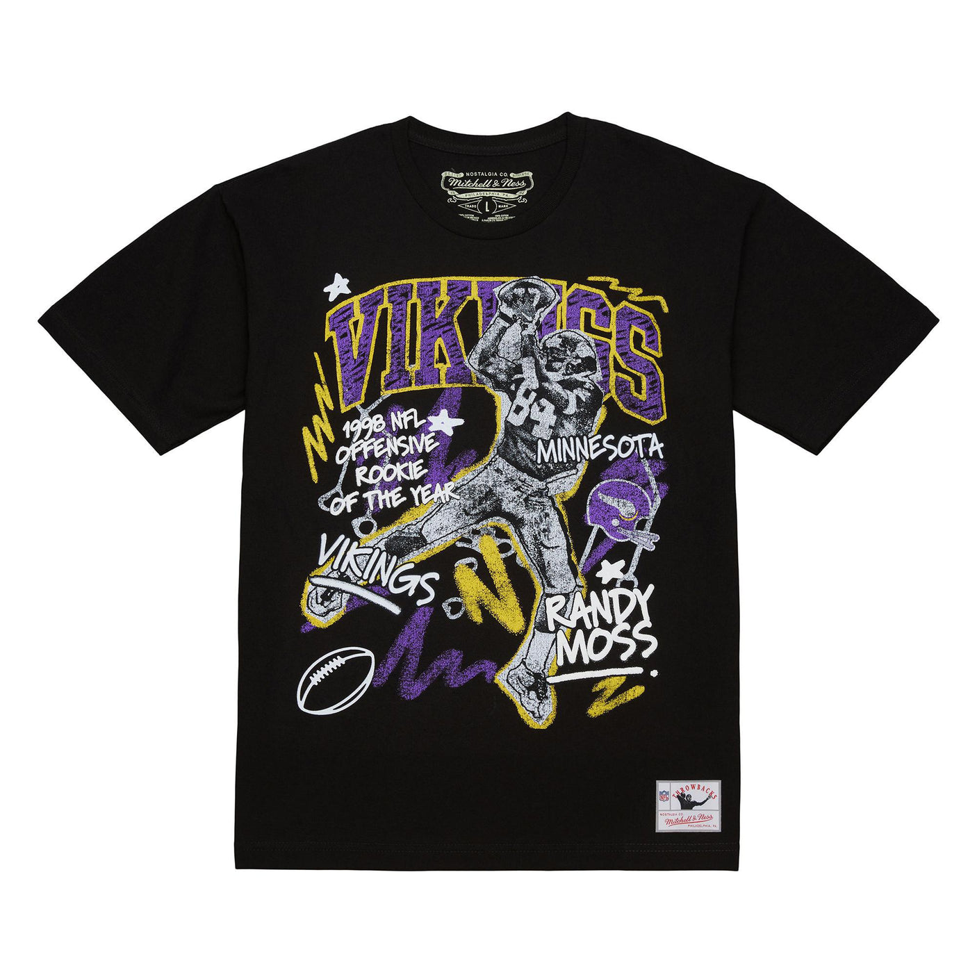 Vikings Randy Moss Mitchell & Ness Men's Chalked Up T-Shirt
