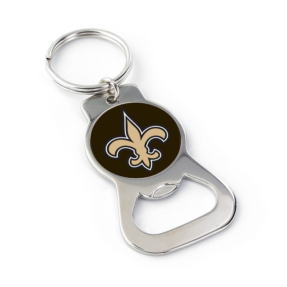 Saints Silver Bottle Opener Keychain