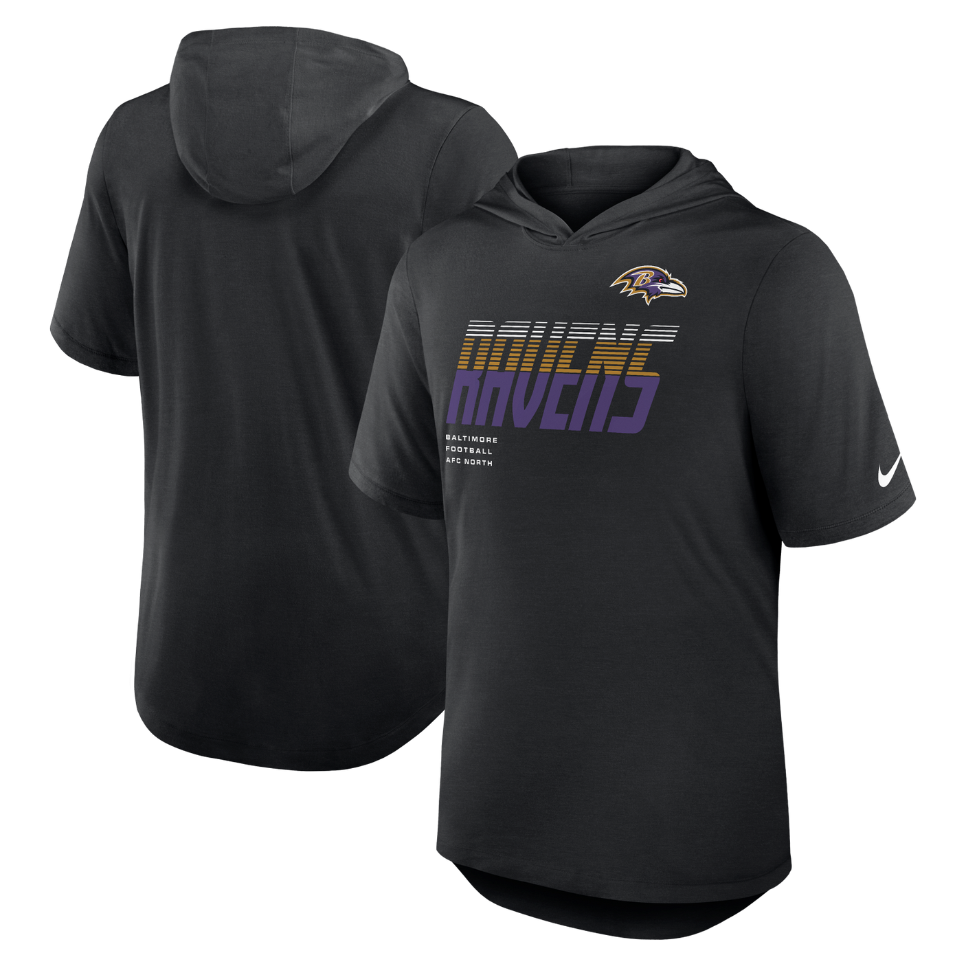 Ravens 2026 Nike Men's Short Sleeve Hoodie Top