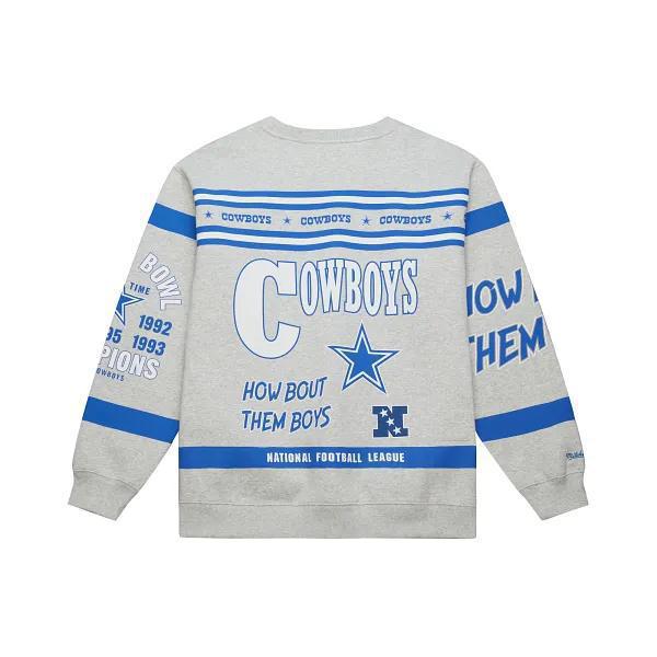Cowboys 2025 Mitchell & Ness Men's Vintage Fleece Crewneck