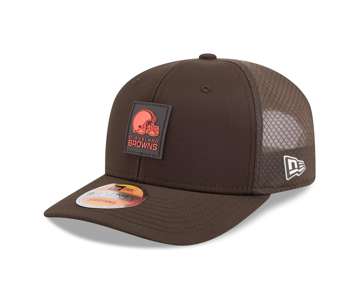 Browns 2025 New Era Men's Brown/Orange 9SEVENTY Sideline Hat Pro Football Hall of Fame