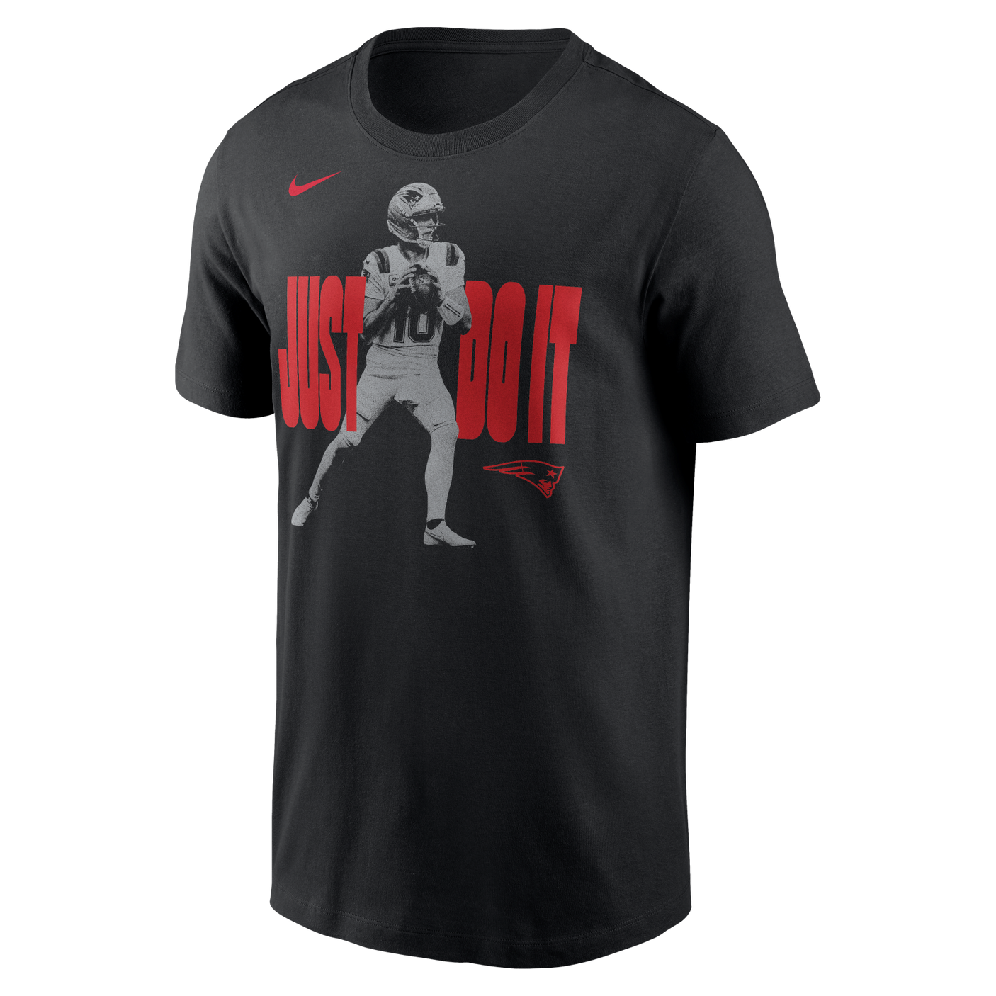 Patriots Drake Maye 2025 Nike Men's Just Do It T-Shirt