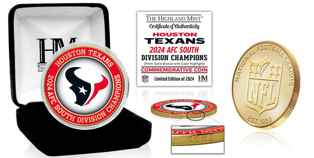Texans AFC South Division Champions Bronze Color Coin