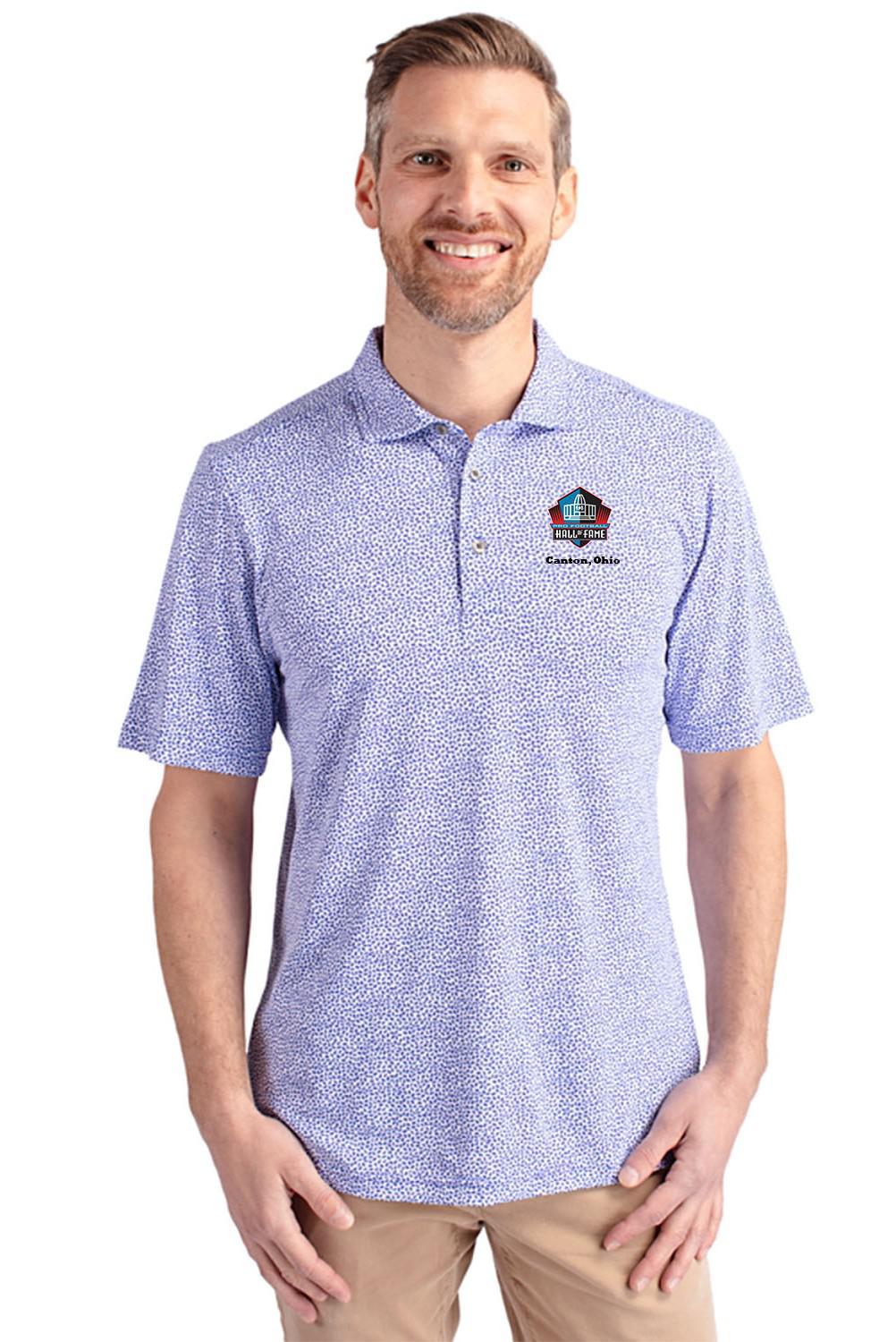 Hall of Fame Cutter & Buck Men's Virtue Eco Pique Botanical Print Recycled Chelan Polo