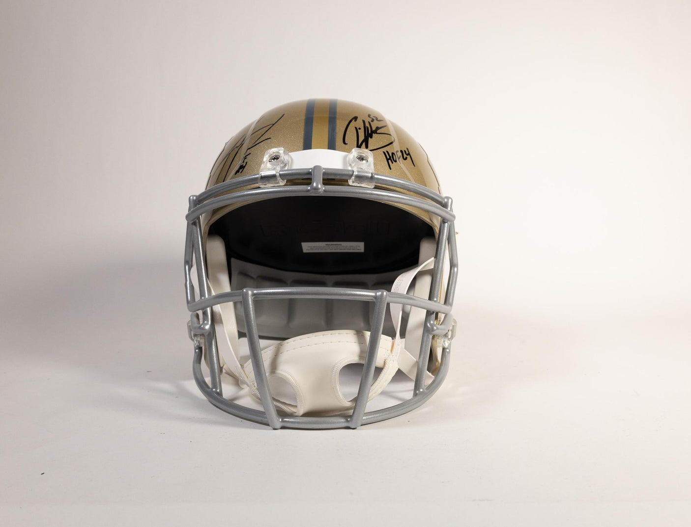 Class of 2024 Autographed Hall of Fame Gold Speed Replica Helmet