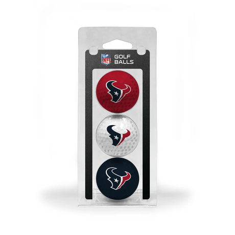 Texans 3 Pack of Golf Balls