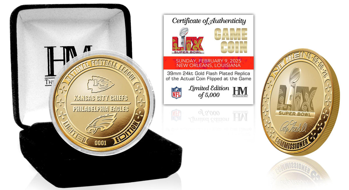 Super Bowl LIX (59) Goldplate Flip Coin Pro Football Hall of Fame