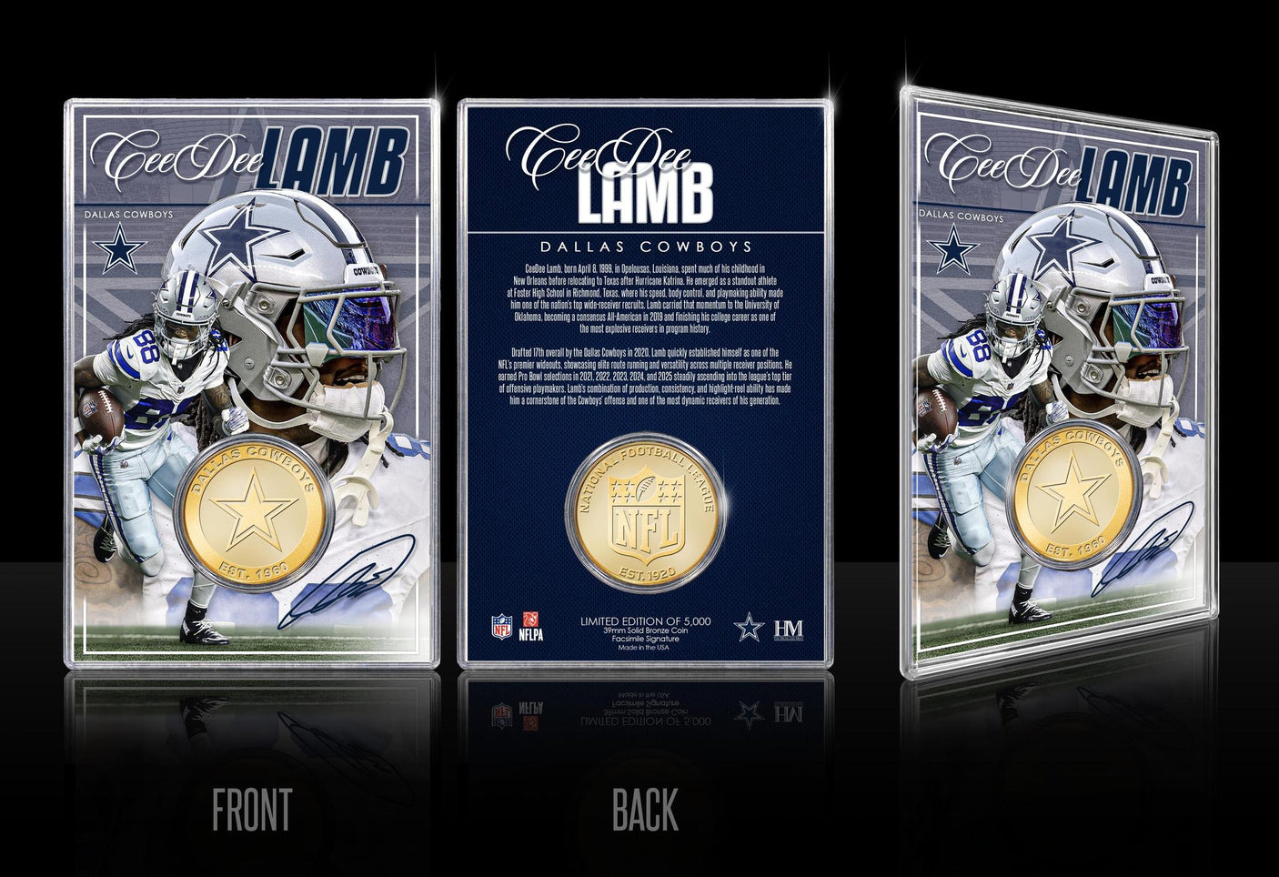 Cowboys CeeDee Lamb Bronze Coin Card