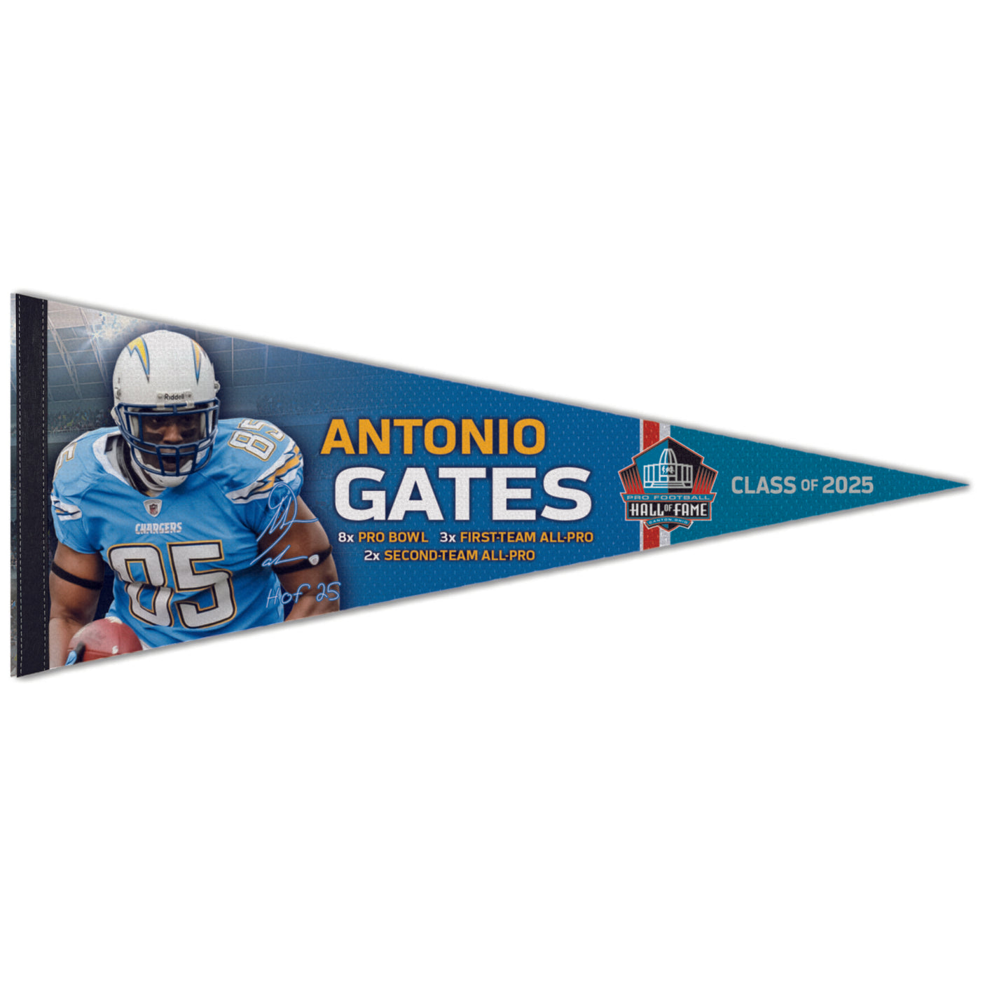 Antonio Gates Chargers Class of 2025 Premium Pennant