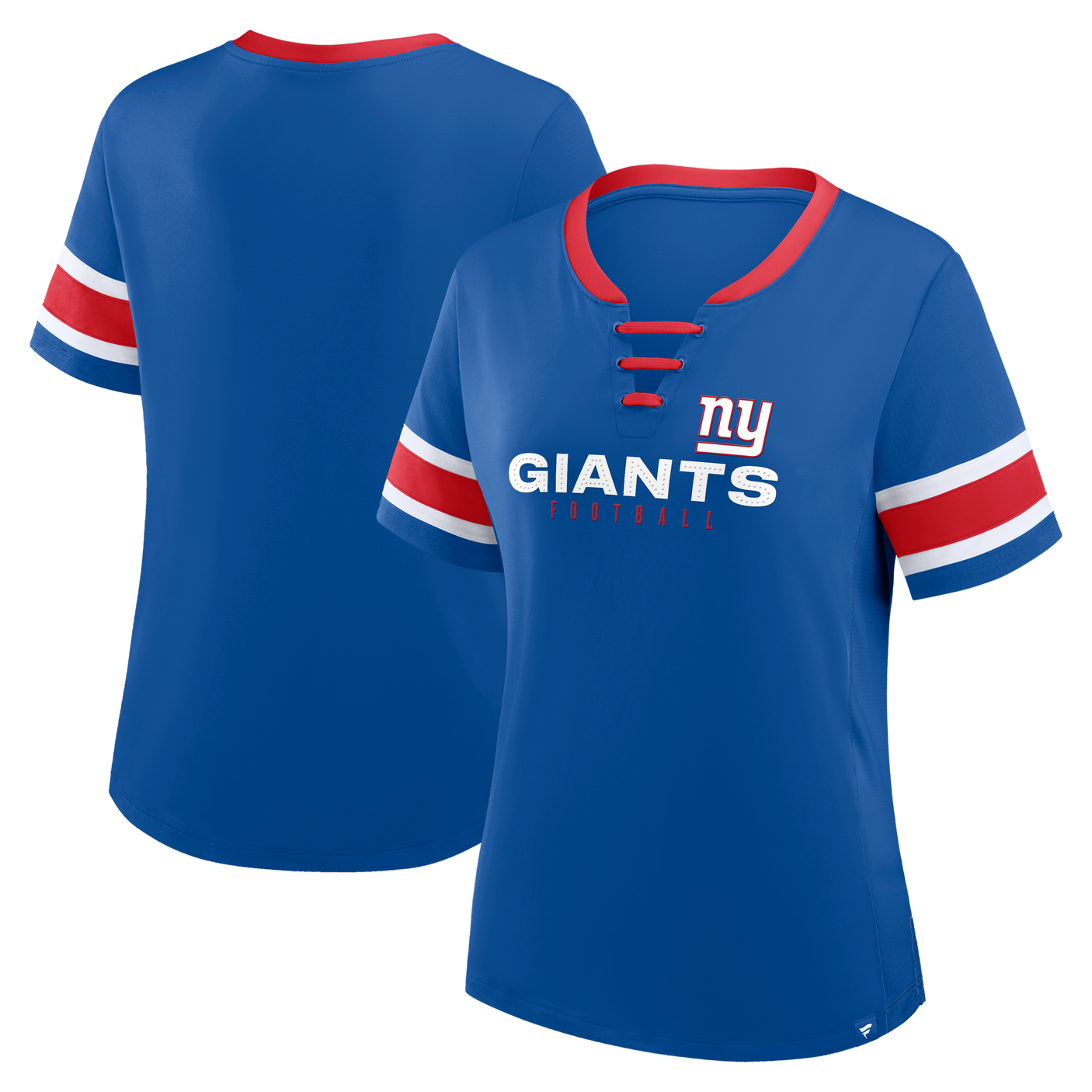 Giants 2025 Fanatics Women's Draw Play Athena Lace Up T-Shirt