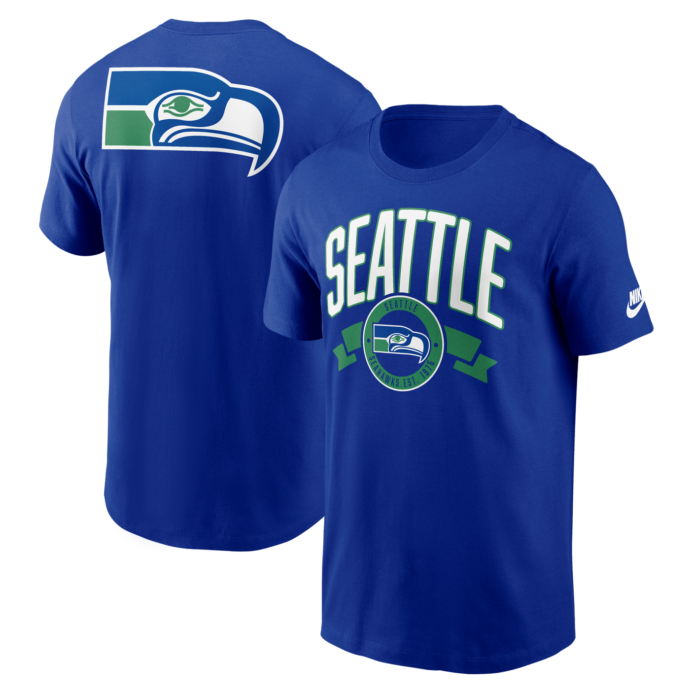 Seahawks 2025 Nike Men's Rewind Front and Back Hit T-Shirt