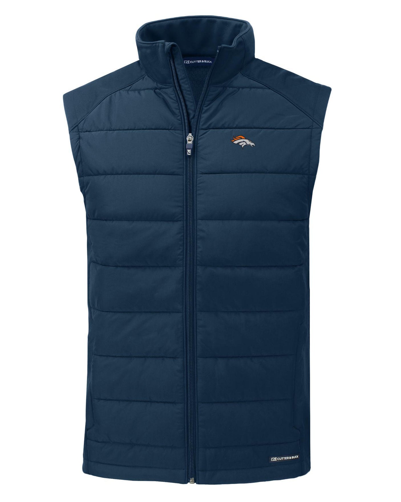 Broncos Cutter and Buck Men's Evoke Eco Hybrid Vest