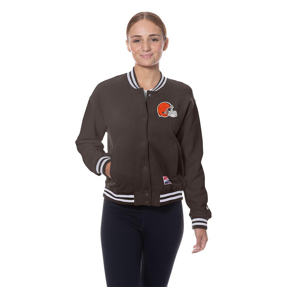 Browns 2025 Women's New Era Snap Front Jacket