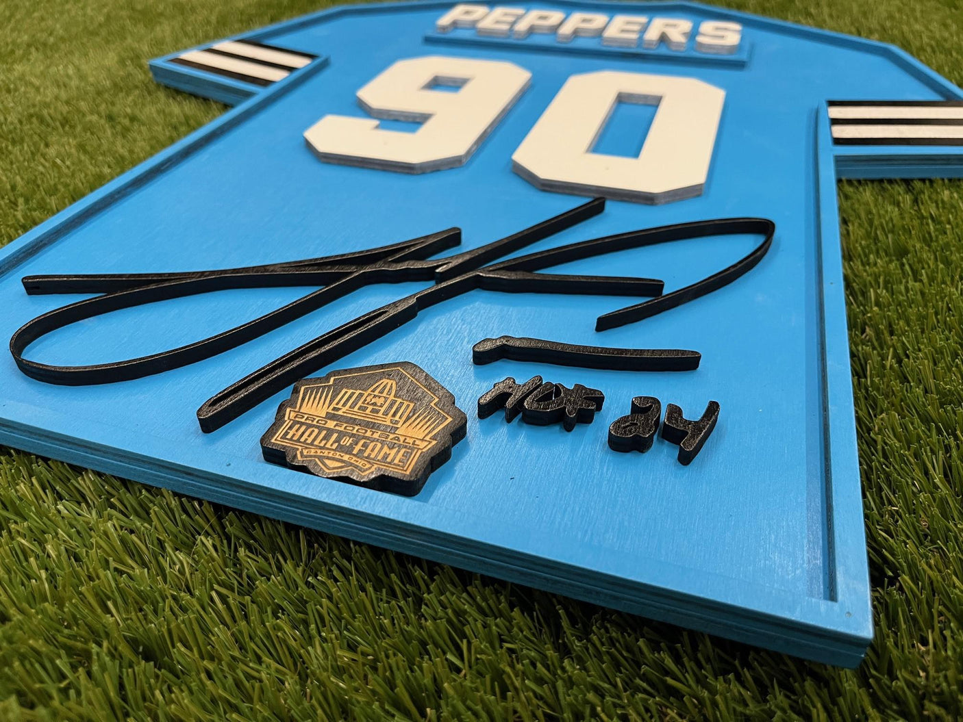 Julius Peppers Alt Wood Jersey 3D Sign - DS