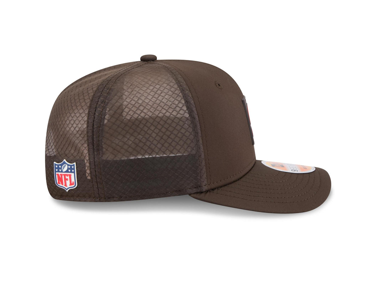 Browns 2025 New Era Men's Brown/Orange 9SEVENTY Sideline Hat Pro Football Hall of Fame