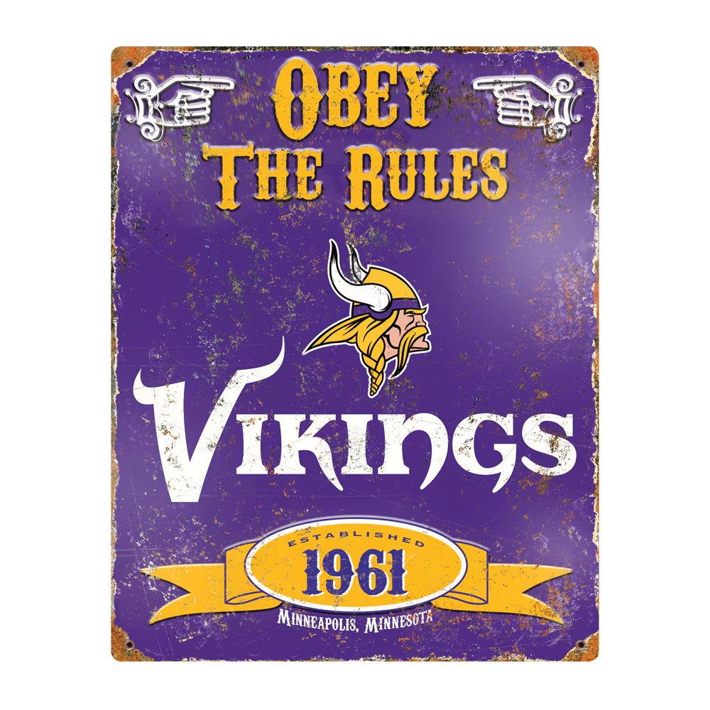 Vikings Vintage Sign Pro Football Hall of Fame