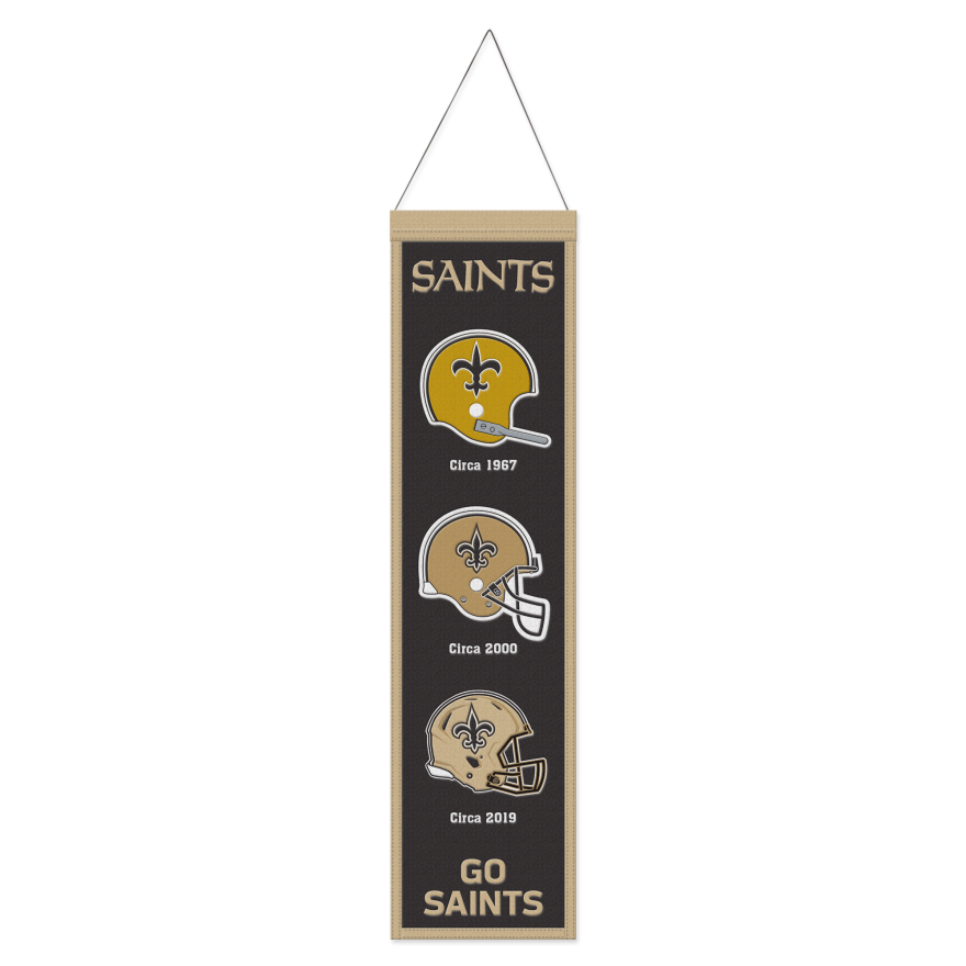 Saints Evolution Banner Pro Football Hall of Fame