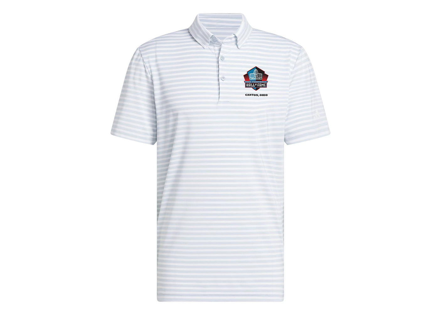 Hall of Fame Men's White Adidas Ultimate365 Stripe Polo