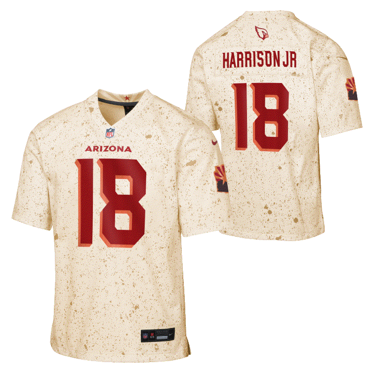 Cardinals Marvin Harrison Jr. Youth Rivalry Game Jersey Pro Football Hall of Fame
