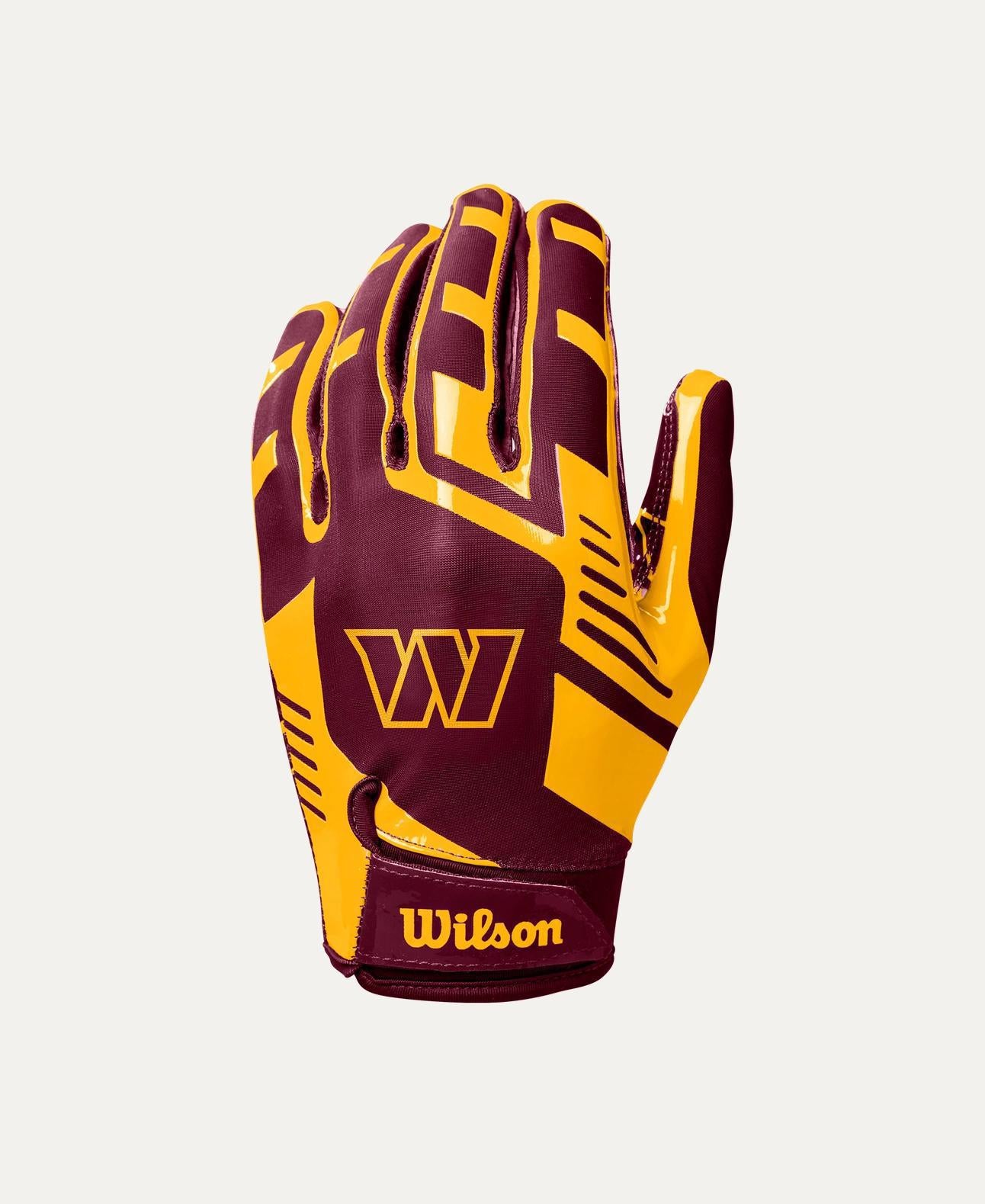 Commanders 2025 Wilson Youth NFL Stretch Fit Receivers Gloves