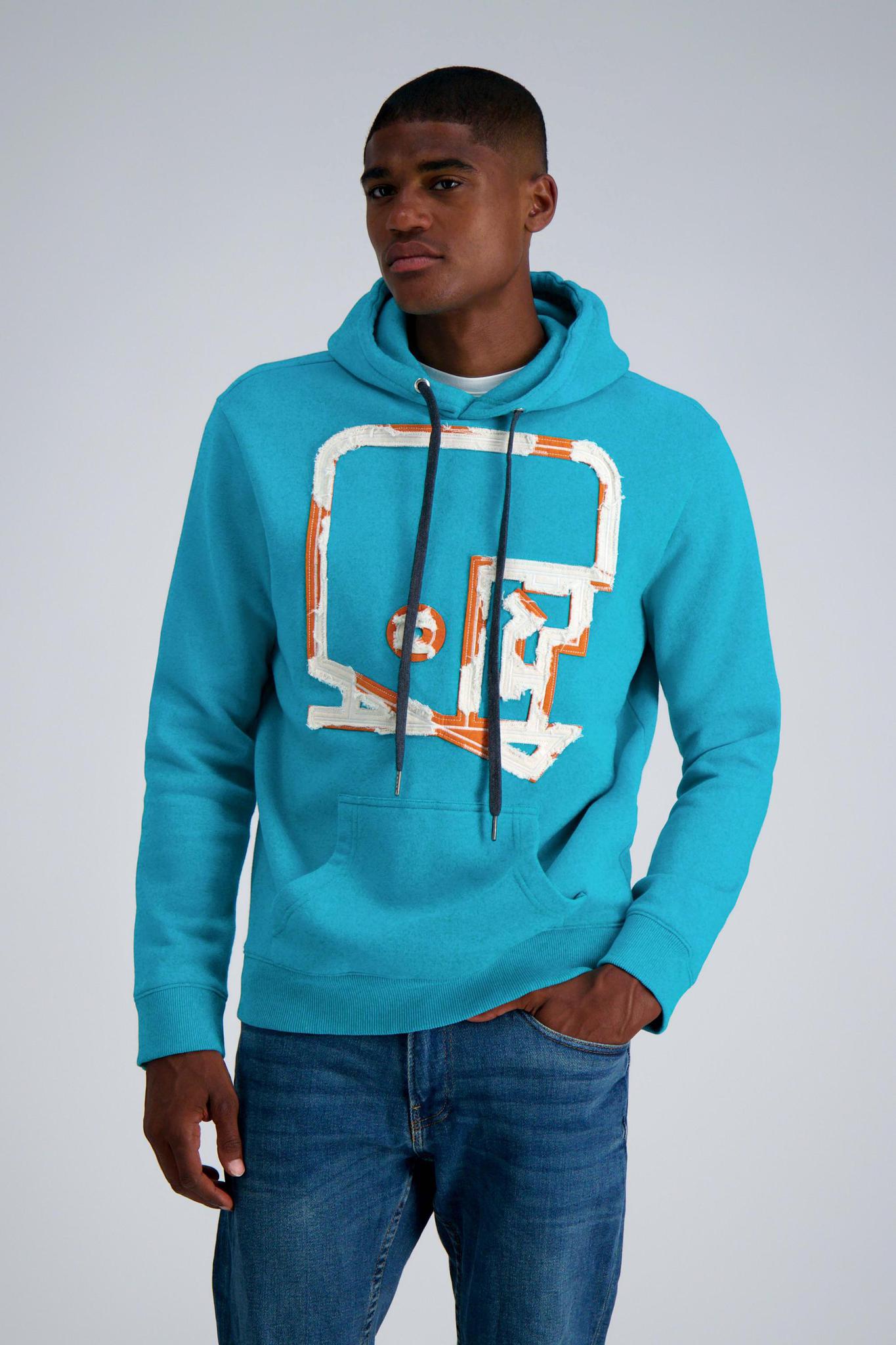 Pro Football Hall of Fame X Haggar - Teal Graphic Helmet Pullover Sweatshirt