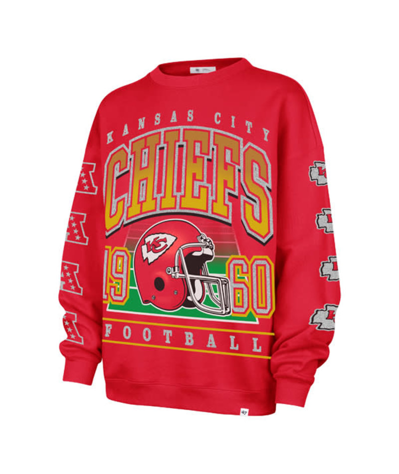 Chiefs 2025 '47 Brand Women's Go Big Oversized Crewneck