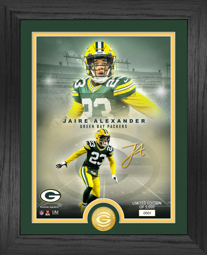 Green Bay Packers Jaire Alexander NFL Legends Bronze Coin Photo Mint