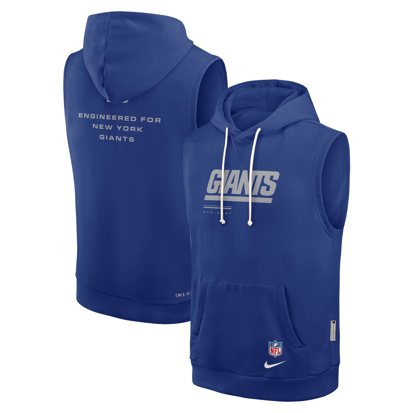 Giants 2026 Nike Men's Dri-Fit Sleeveless Fleece Hoodie