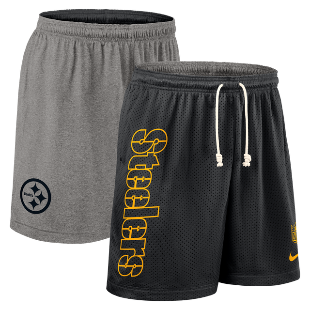 Steelers 2025 Nike Dri-Fit Knit Reversible Shorts