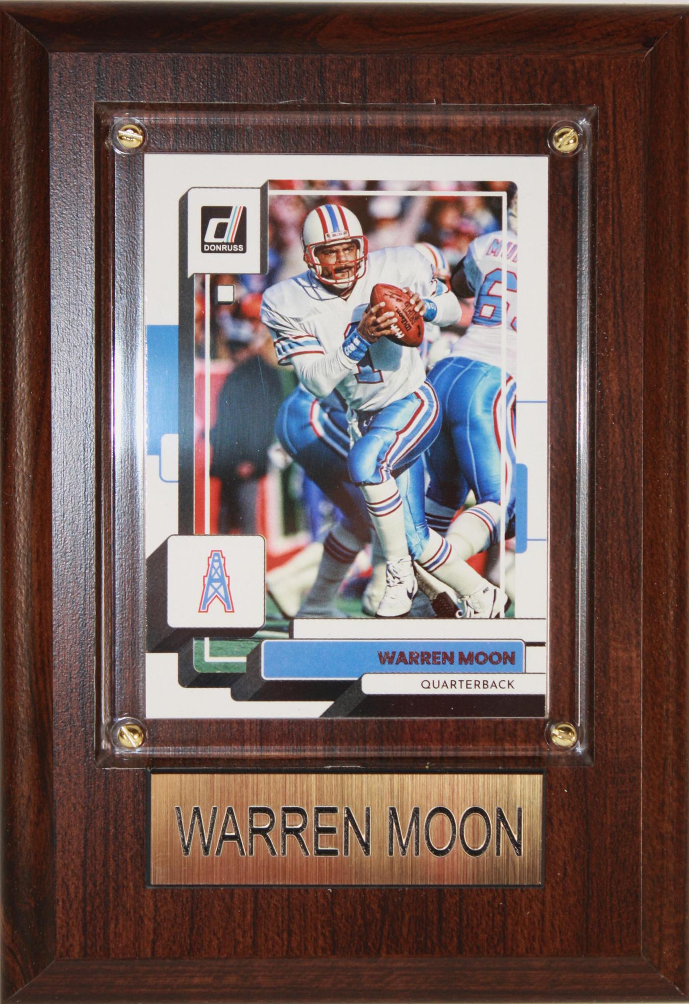 Warren Moon 4x6 Plaque