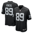 Raiders Brock Bowers Nike Men's Black Game Jersey