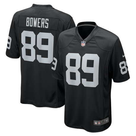 Raiders Brock Bowers Nike Men's Black Game Jersey