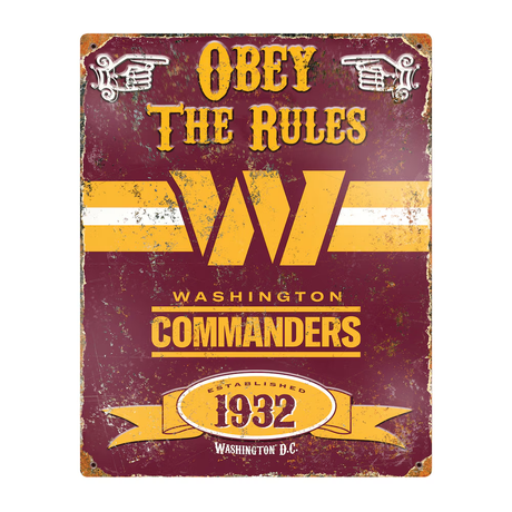 Commanders Vintage Sign