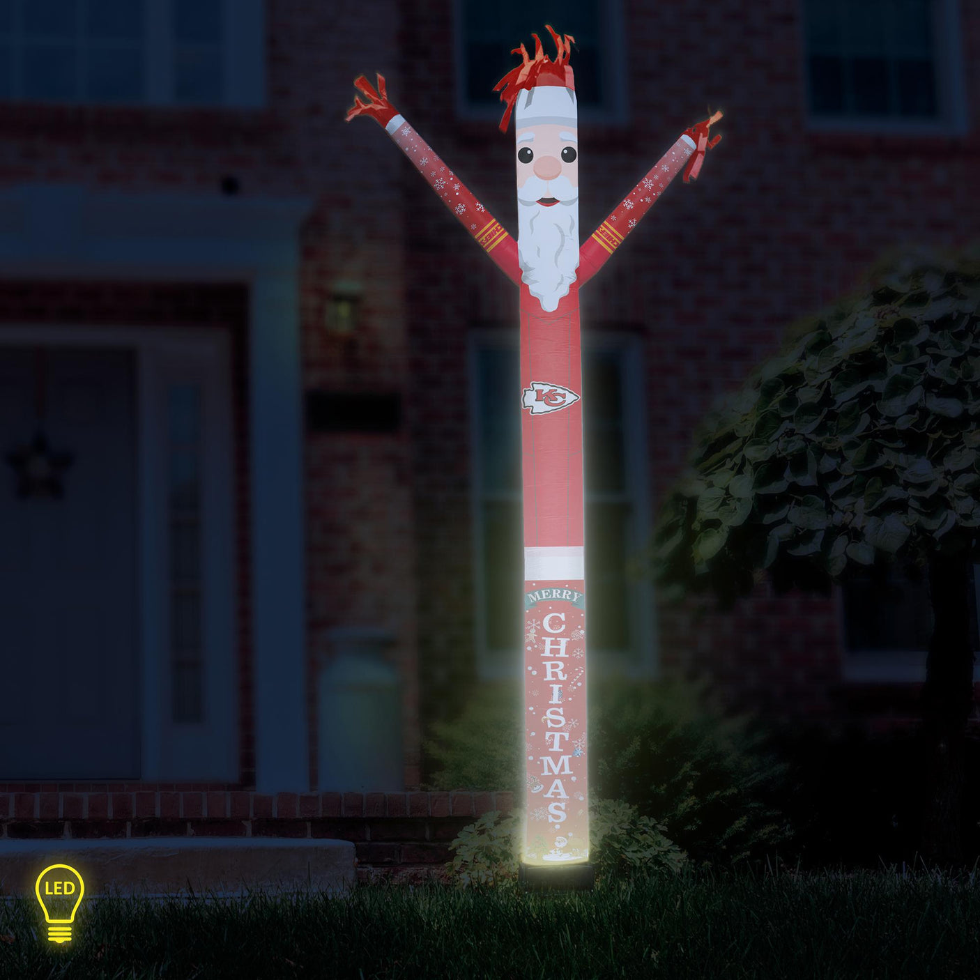 Chiefs Team Pride Inflatable Crazy Christmas Santa Sports Fan