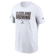 Browns 2025 Nike Men's White Sideline Team Issue T-Shirt
