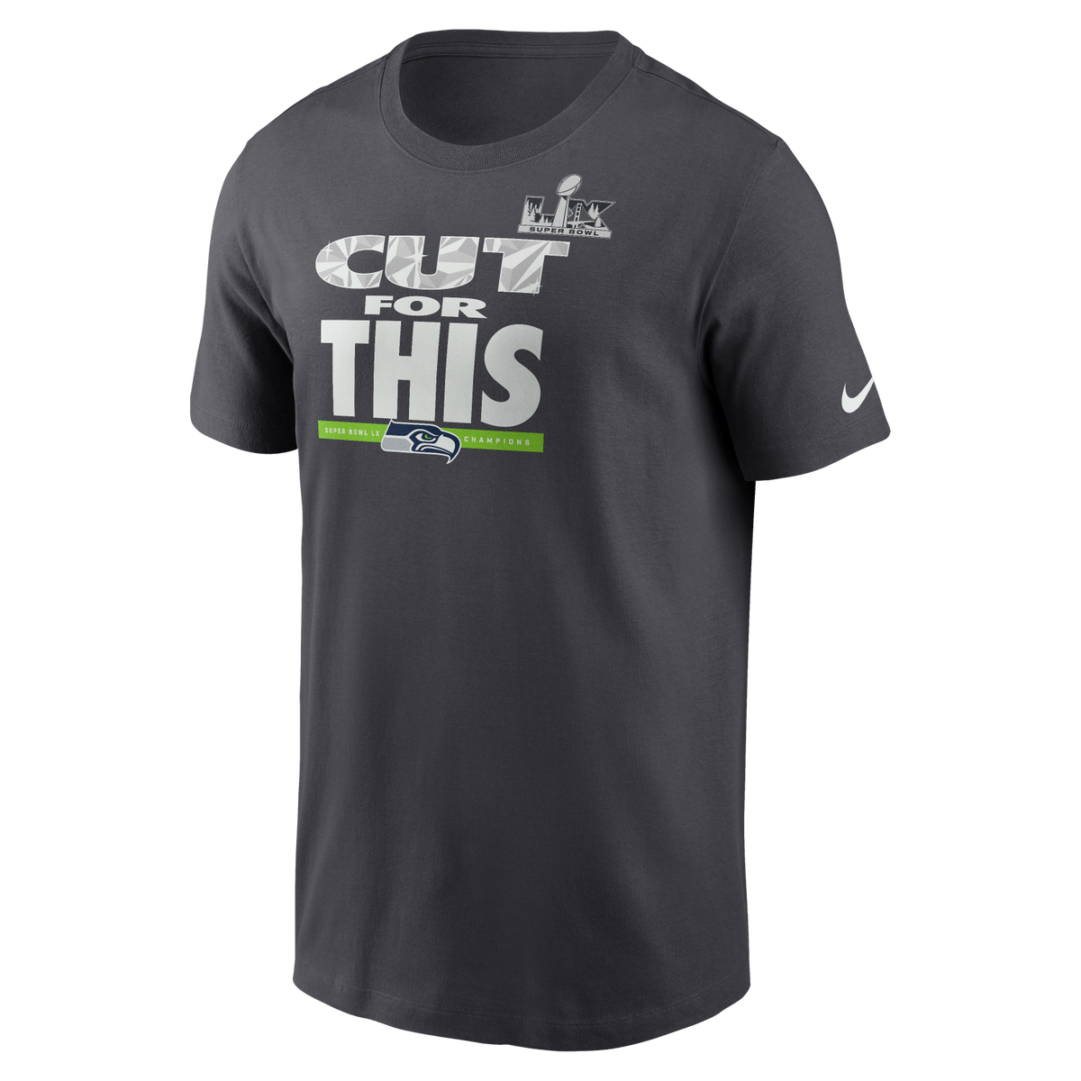 Seahawks 2026 Nike Men's Super Bowl LX (60) Champs Pick Off T-Shirt Pro Football Hall of Fame