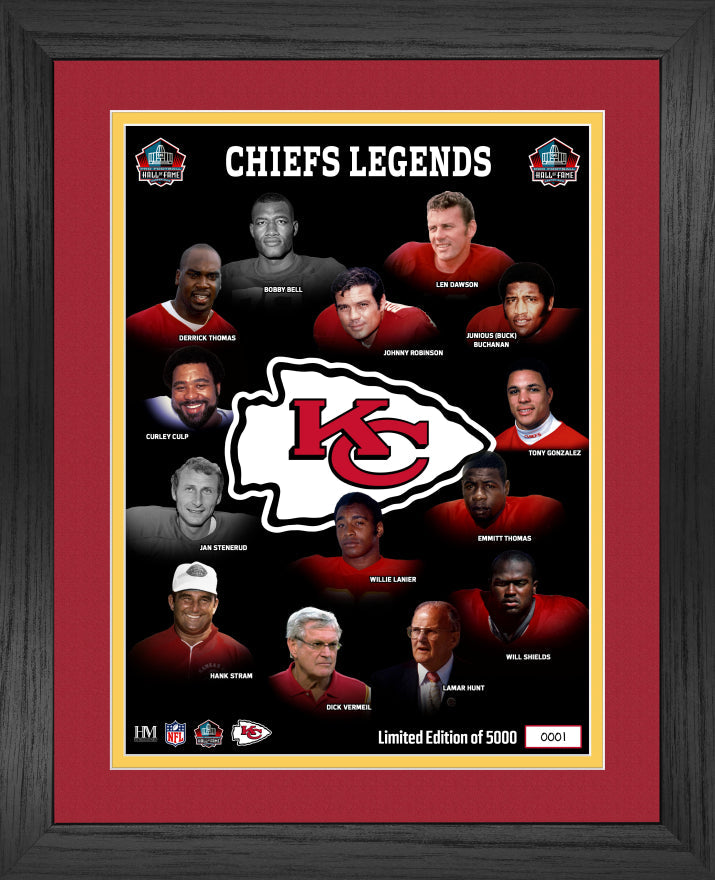Chiefs Hall of Fame Inductees Legacy Frame