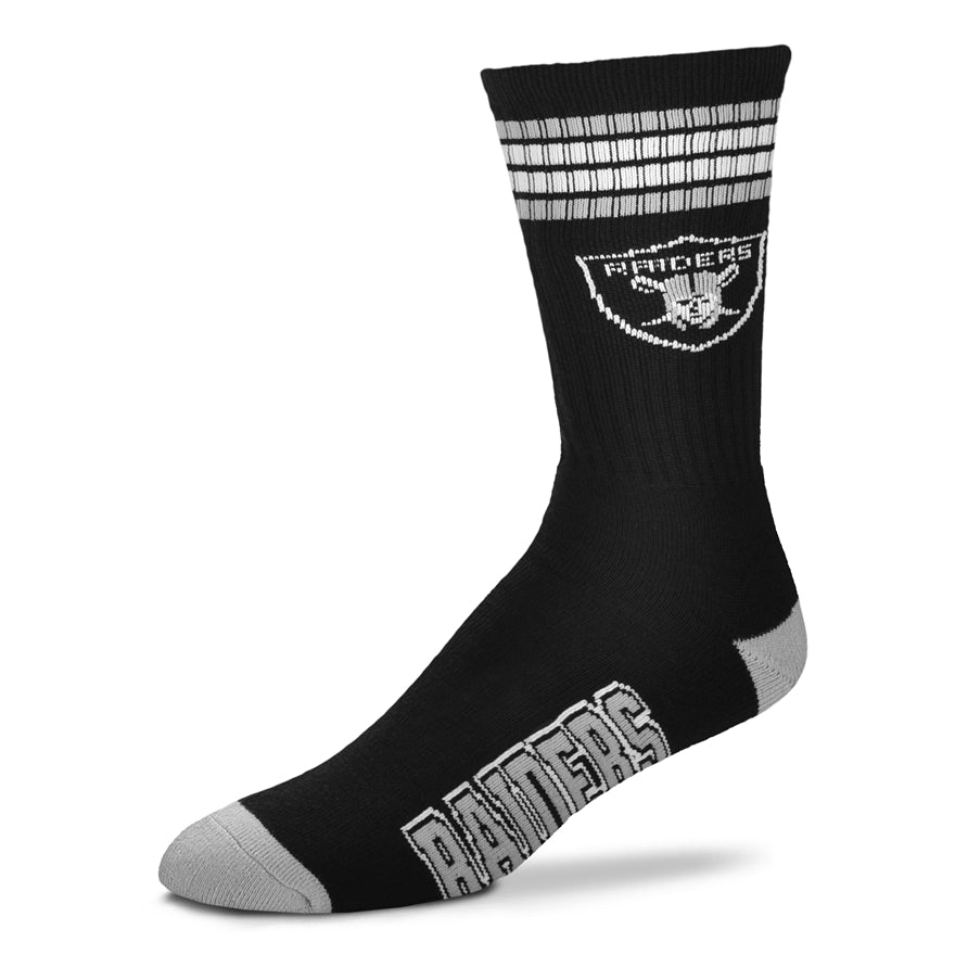 Raiders 4 Stripe Deuce Sock