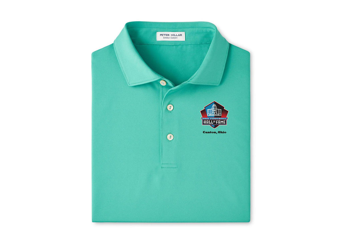 Hall of Fame 2025 Peter Millar Men's Meadow Solid Performance Jersey Polo Pro Football Hall of Fame