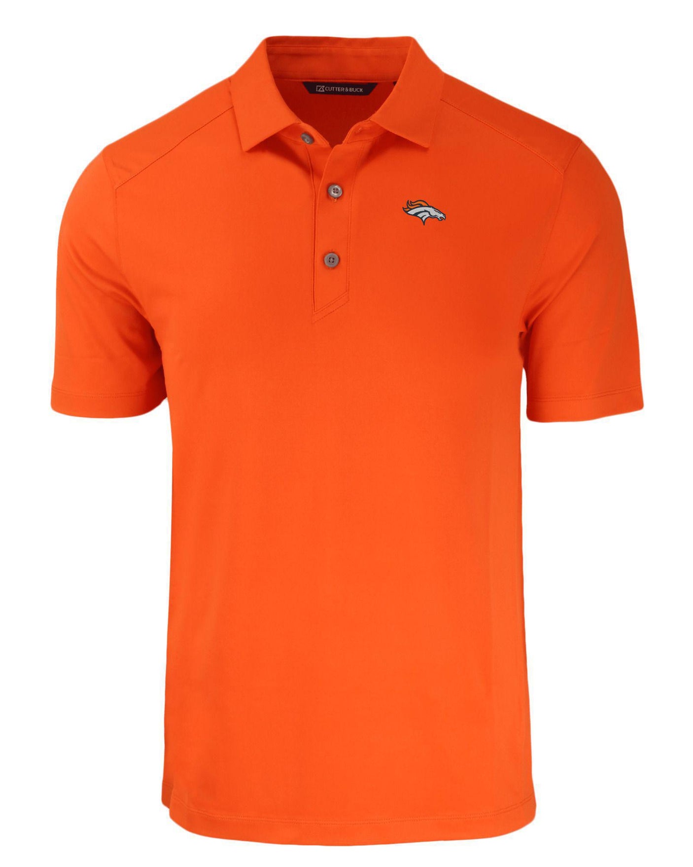Broncos Cutter and Buck Men's Orange Forge Eco Recycled Polo