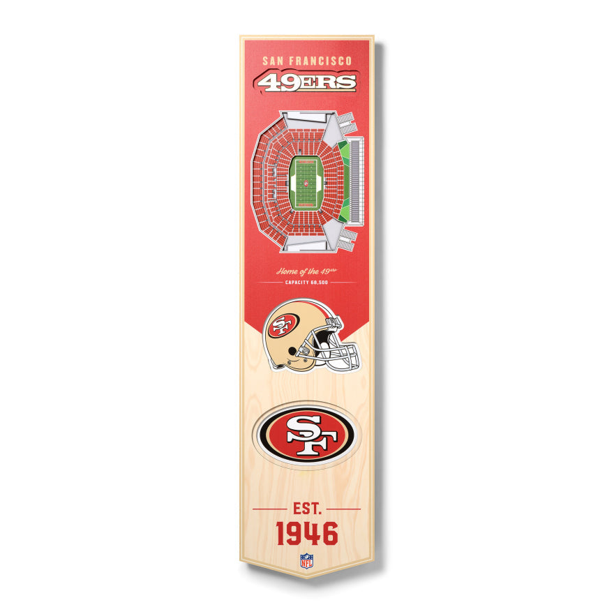 49ers 8" x 32" 3D Stadiumview Banner
