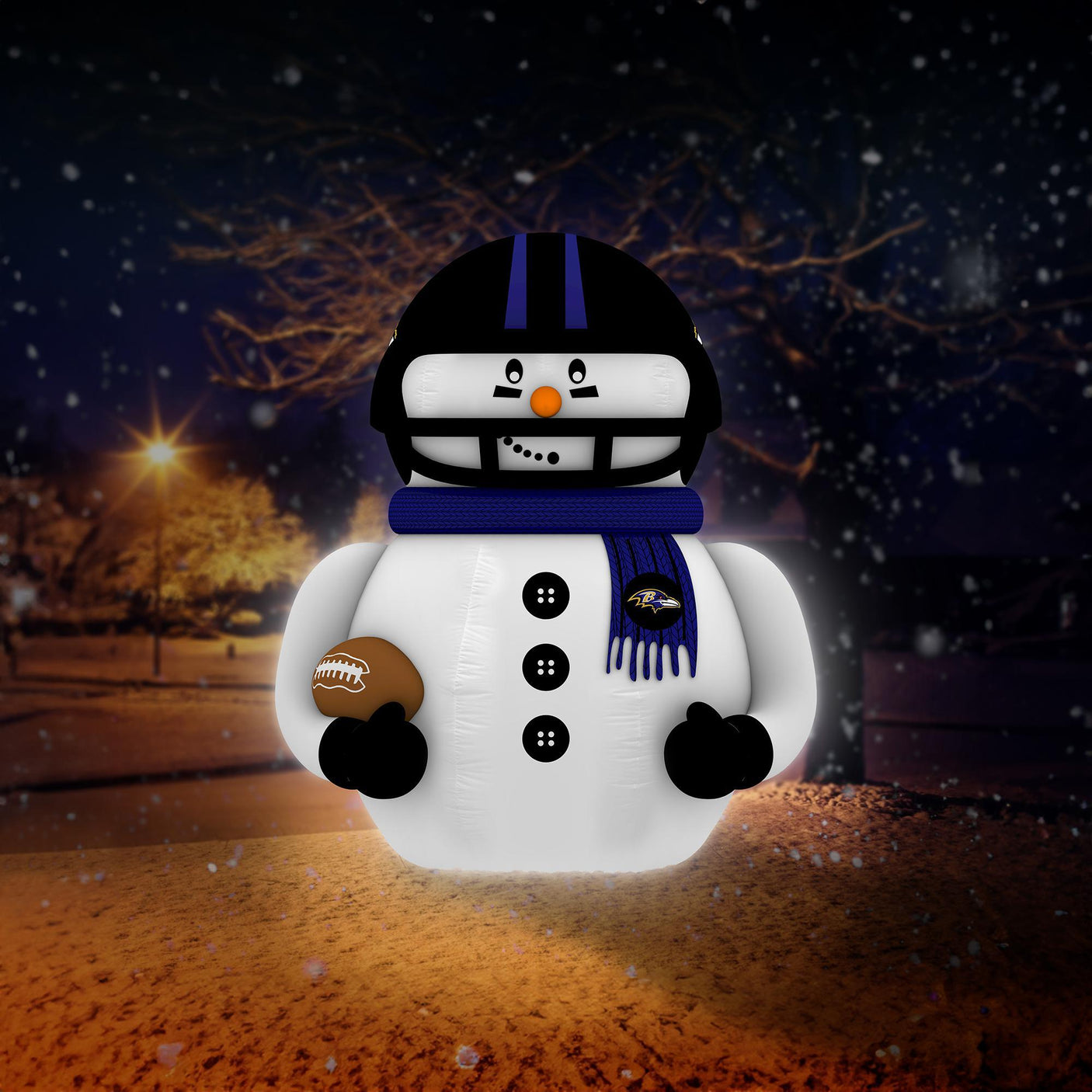 Ravens Team Pride Inflatable Snowman Player