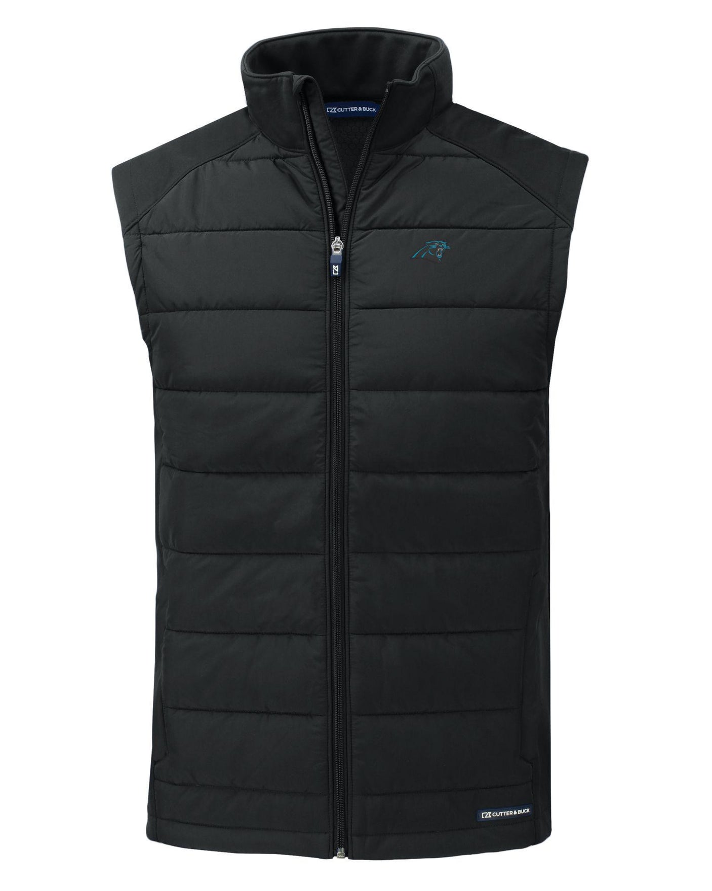 Panthers Cutter and Buck Men's Evoke Eco Hybrid Vest