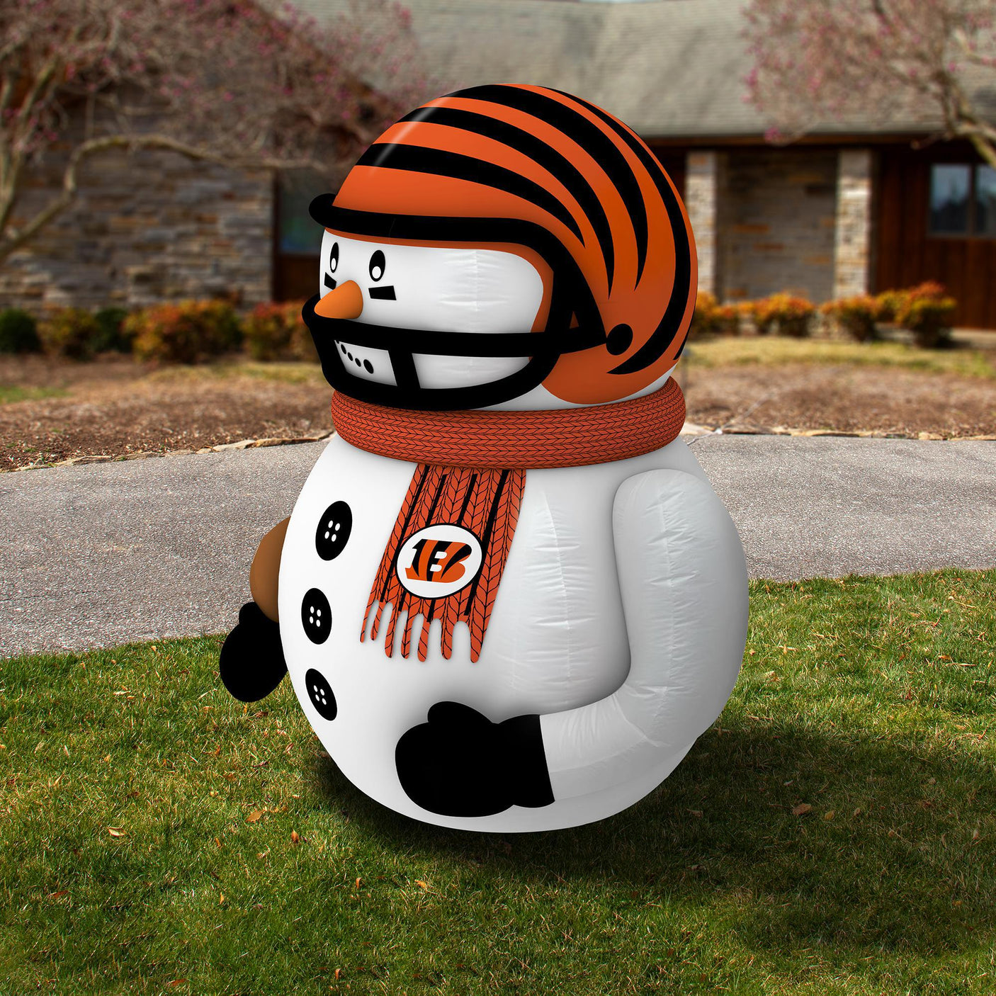 Bengals Team Pride Inflatable Snowman Player