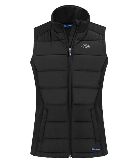 Ravens Cutter and Buck Women's Evoke Eco Hybrid Vest