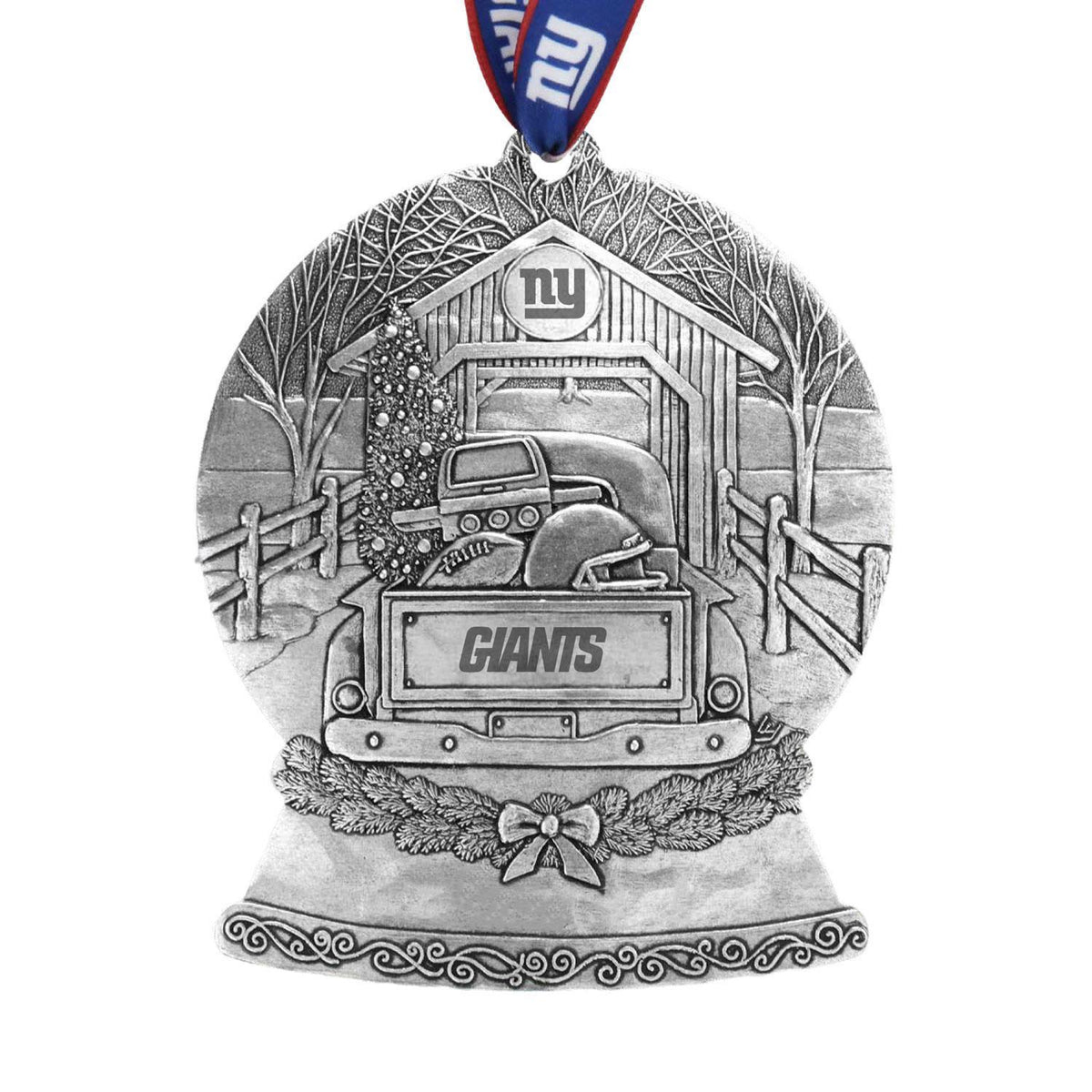 Giants Tailgate Truck Snow Globe Ornament