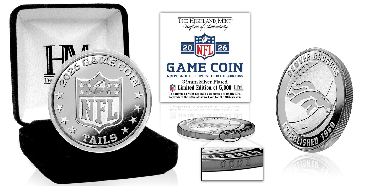 Broncos 2026 Silver Plated Game Flip Coin