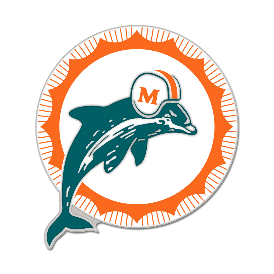 Dolphins Retro Pin Pro Football Hall of Fame
