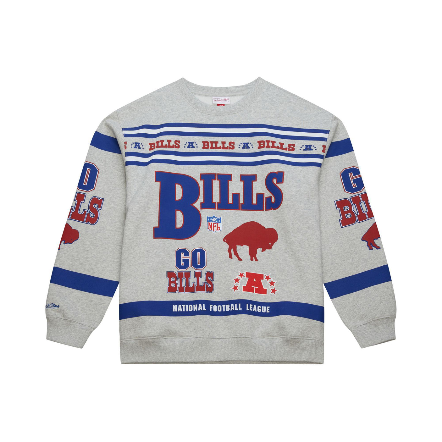 Bills 2025 Mitchell & Ness Men's Vintage Fleece Crewneck